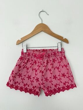 Mini Boden floral embroidered shorts